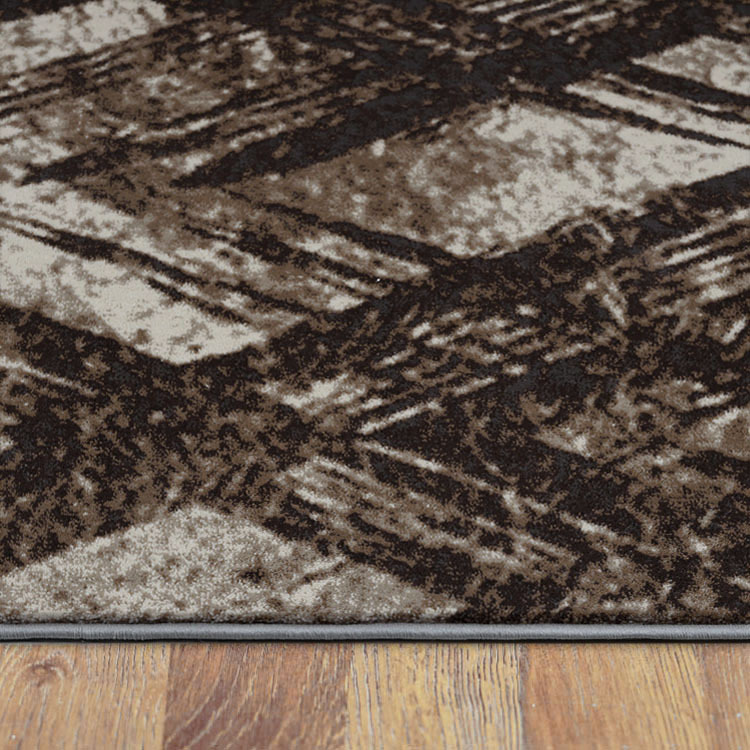 Large View Sade Brown Trellis Pattern Rug