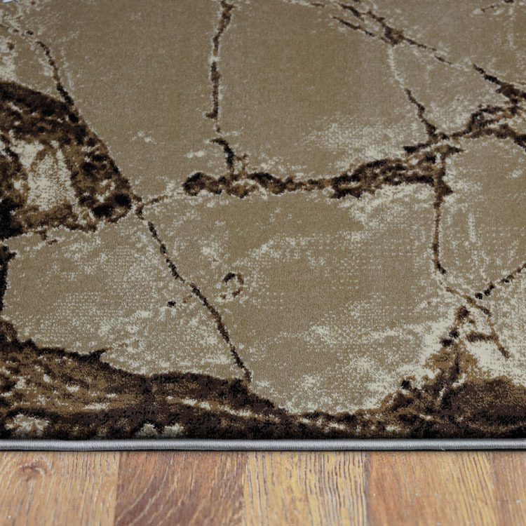 Large View Sade Brown Marble Pattern Rug