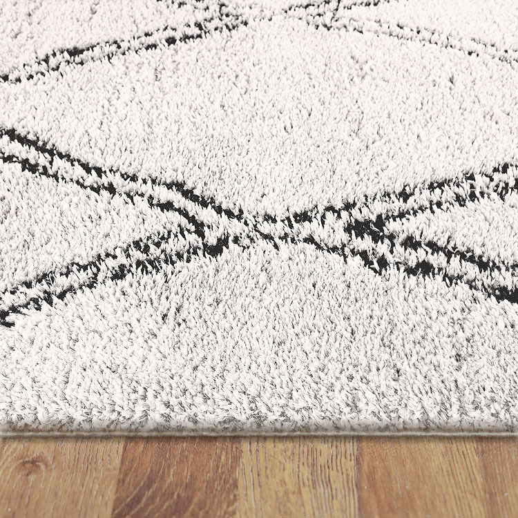 Salem Ivory Moroccan Shaggy Rug
