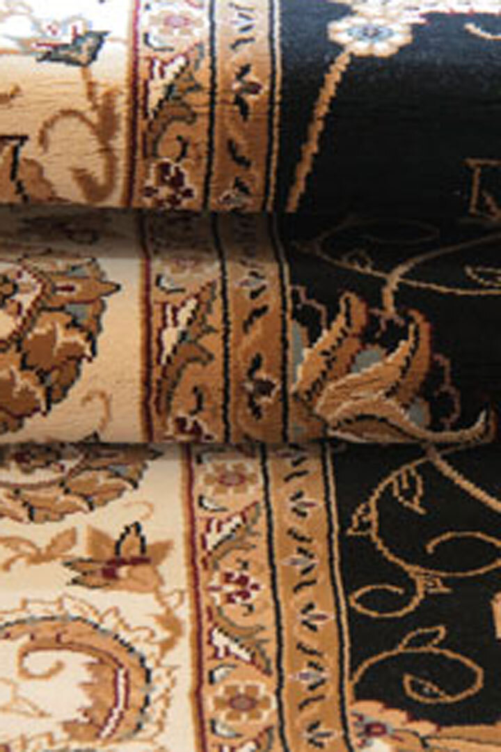 Large View Star Black Traditional Oriental Rug