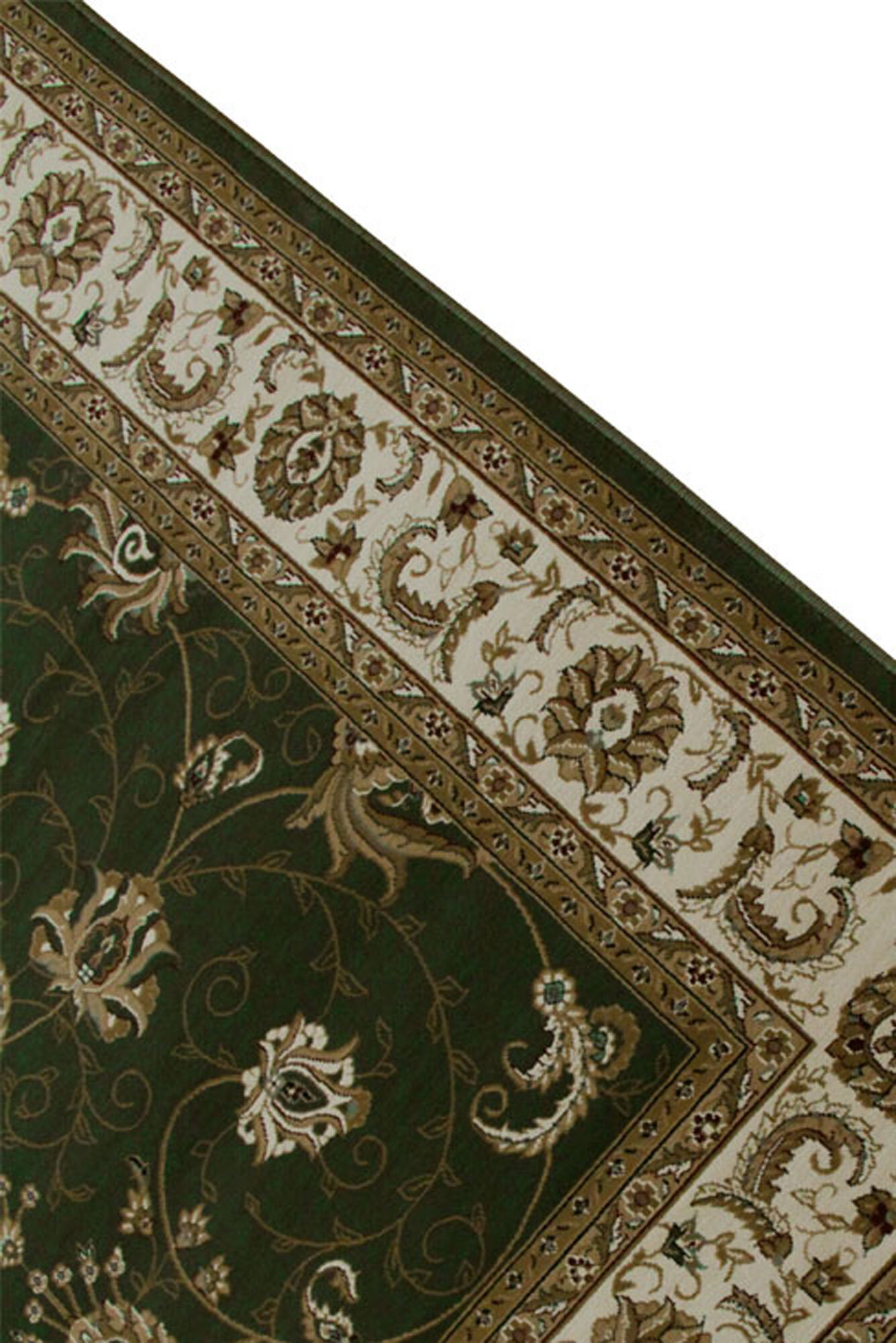 Star Green Traditional Floral Rug