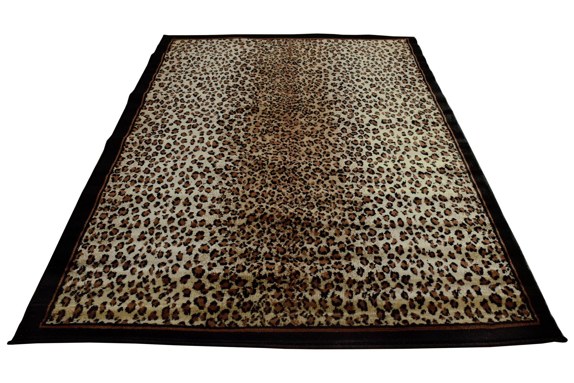 Large View Safari Leopard Animal Print Rug