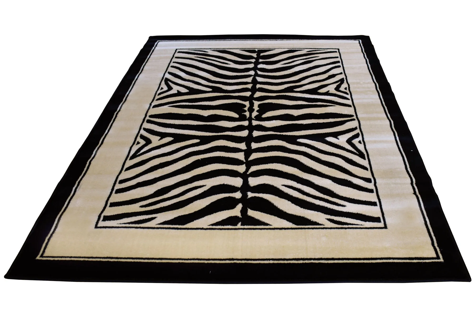 Large View Safa Zebra Animal Print Rug