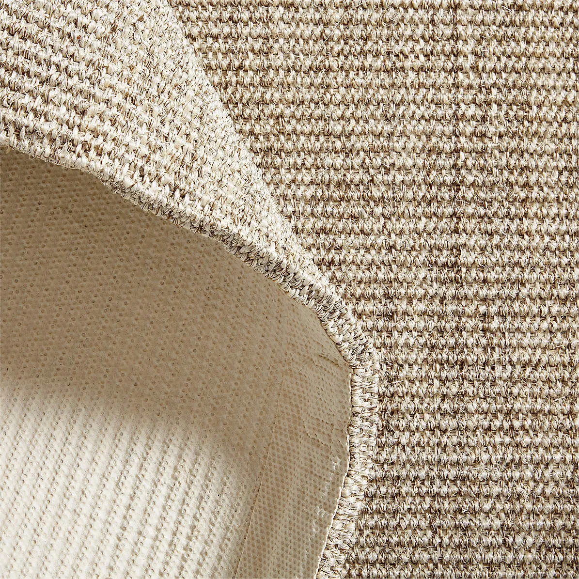 Large View Sisal Rubber Back Flatweave Rug
