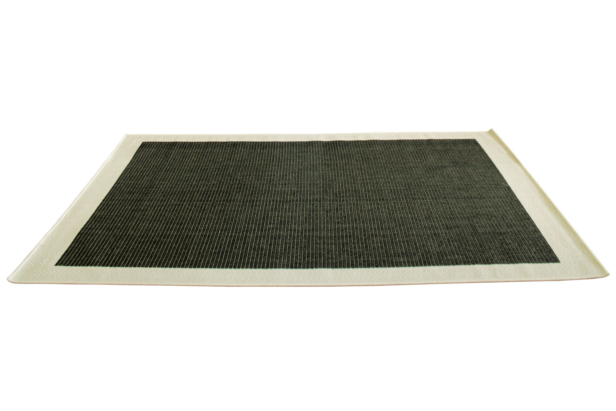 Storm Plain Border Flatweave Rug