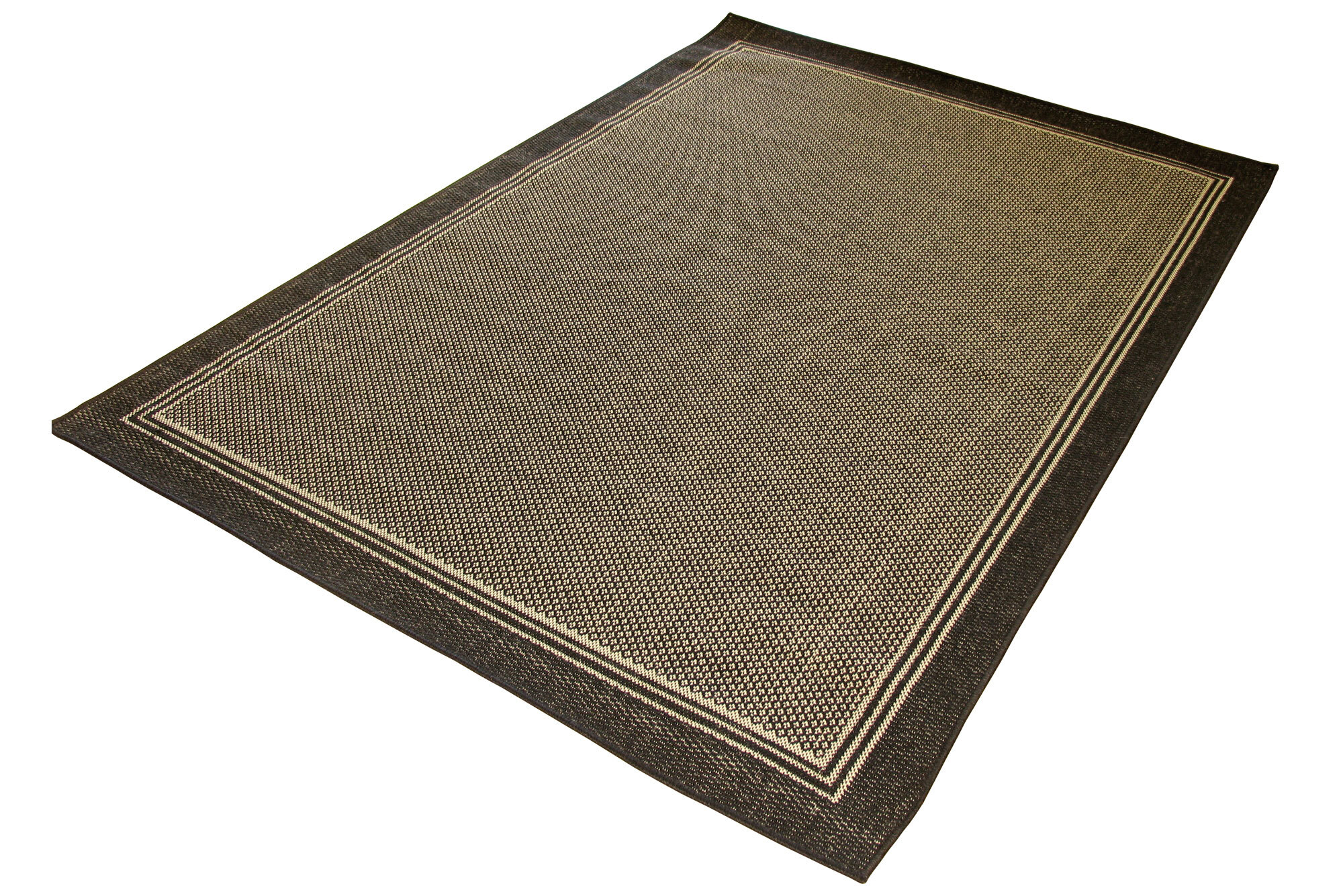 Large View Storm Plain Border Flatweave Rug