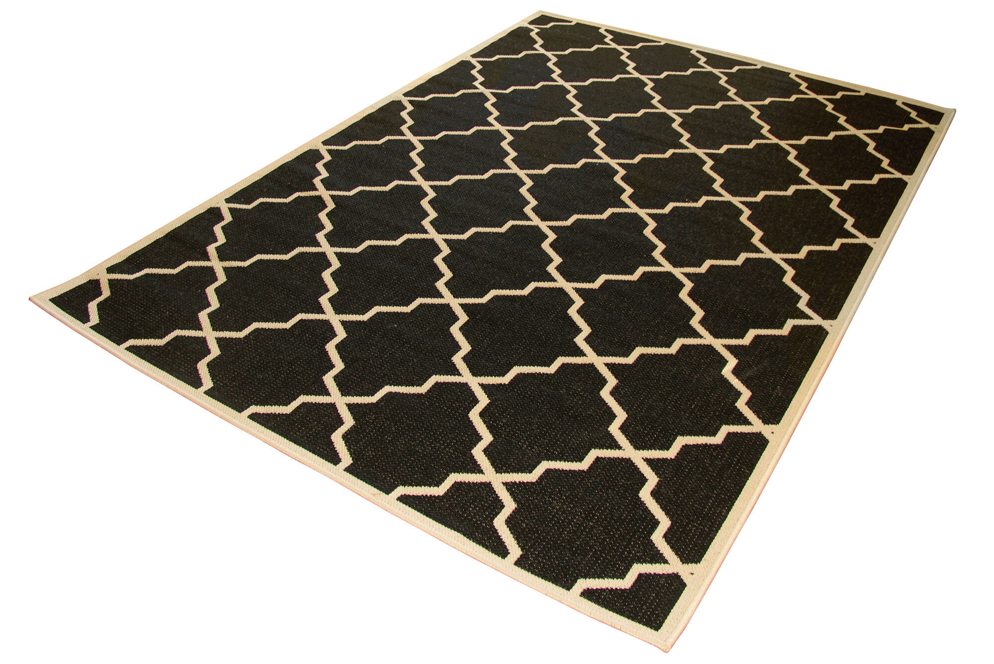 Large View Storm Flatweave Trellis Rug