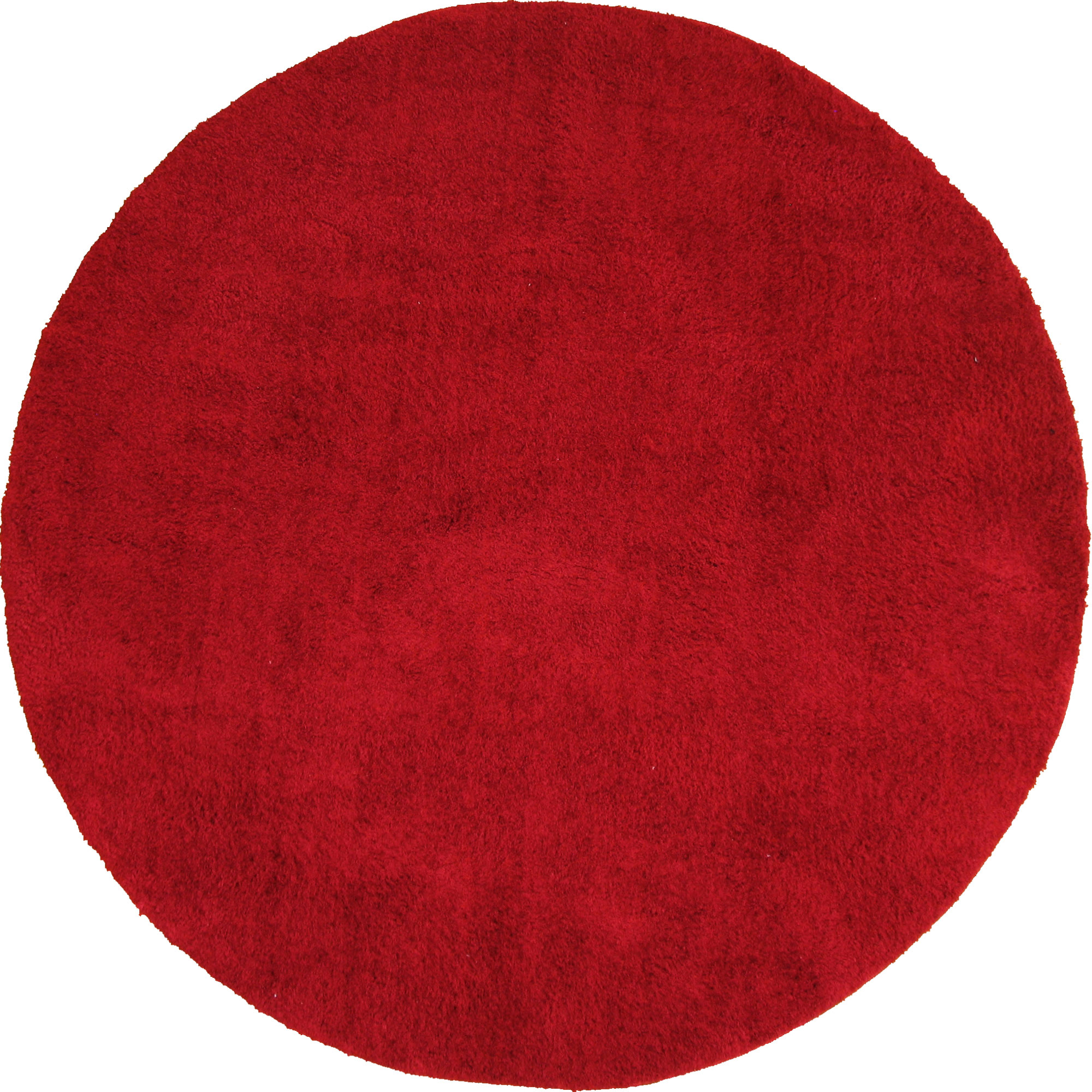 Large View Soft Plain Red Thick Shaggy Rug
