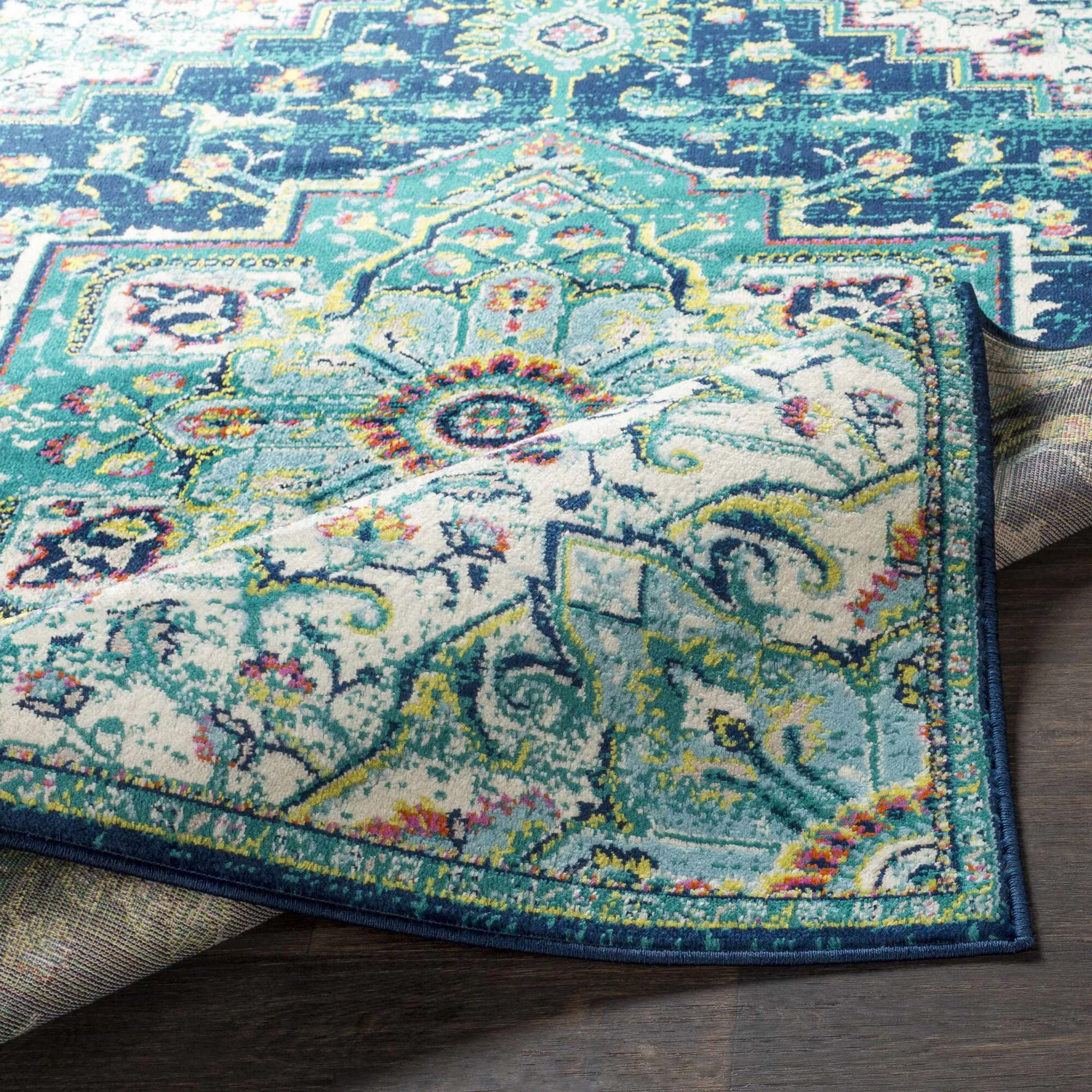 Large View Space Traditional Medallion Rug