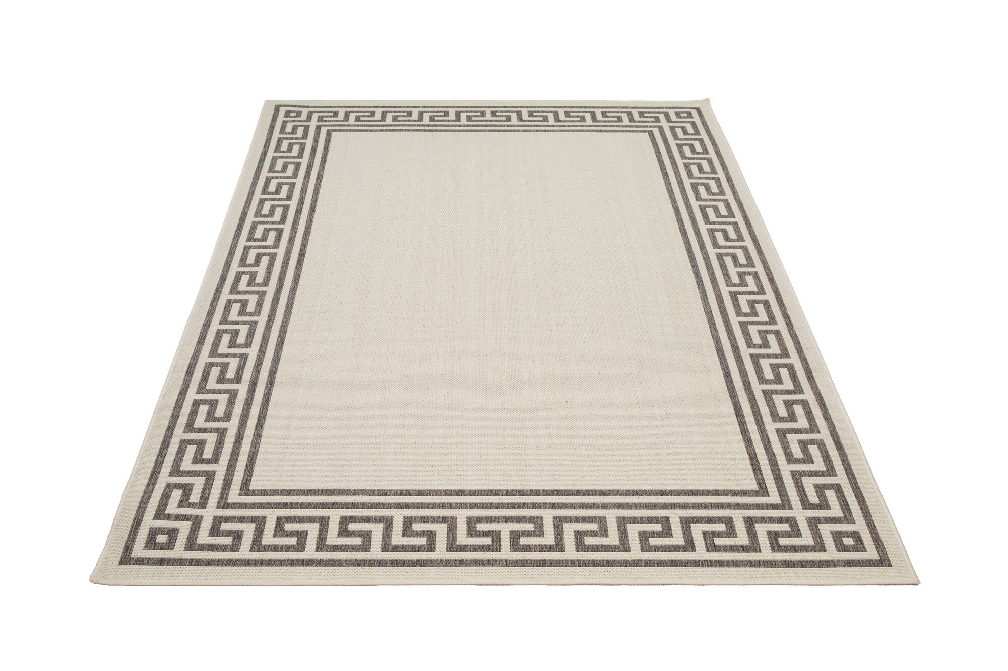 Large View Soleil Ivory Greek Key Border Rug