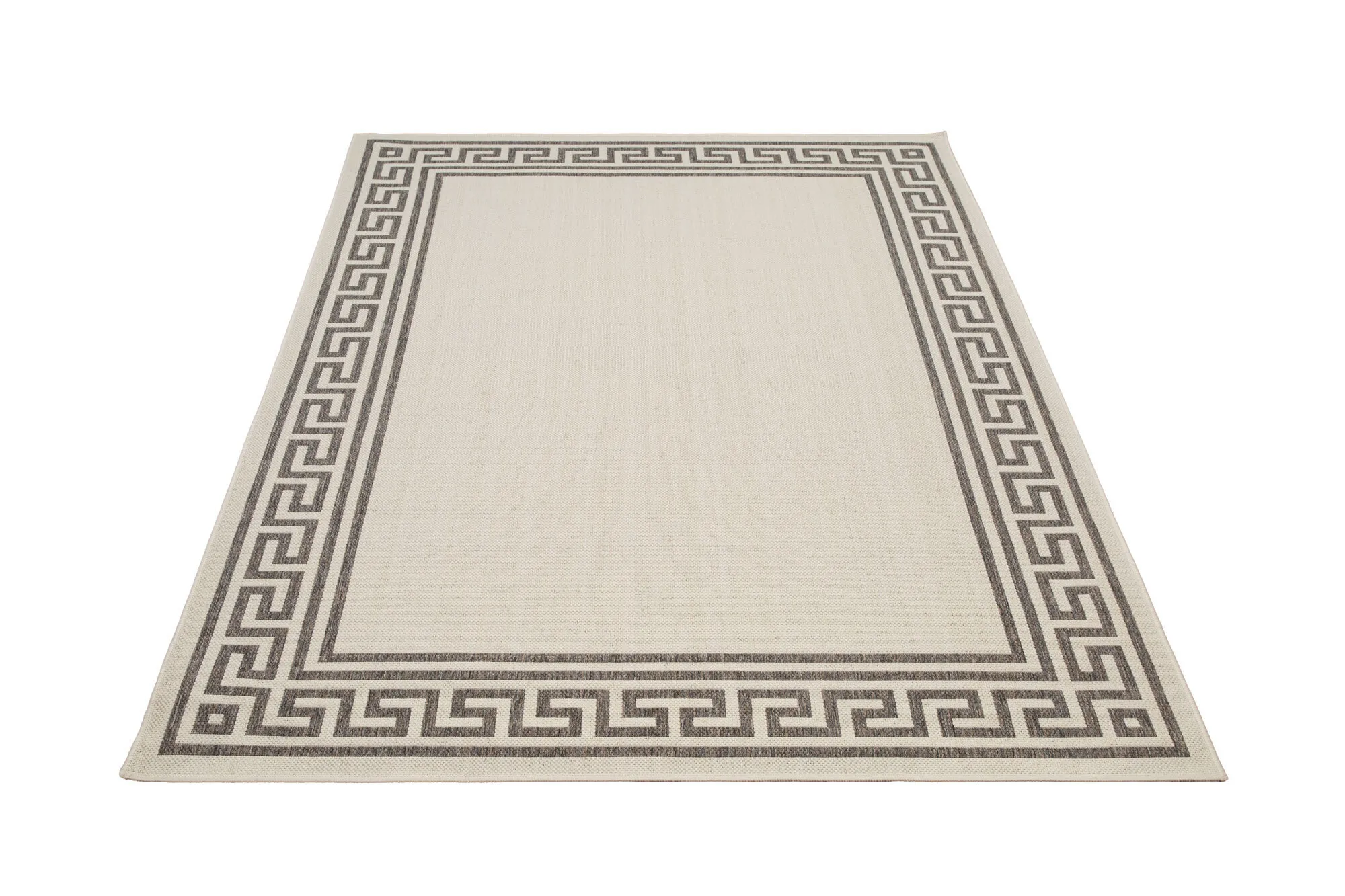 Soleil Ivory Greek Key Border Rug