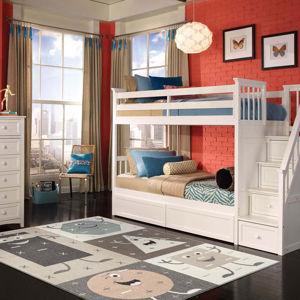 Sunny Happy Shapes Kids Rug