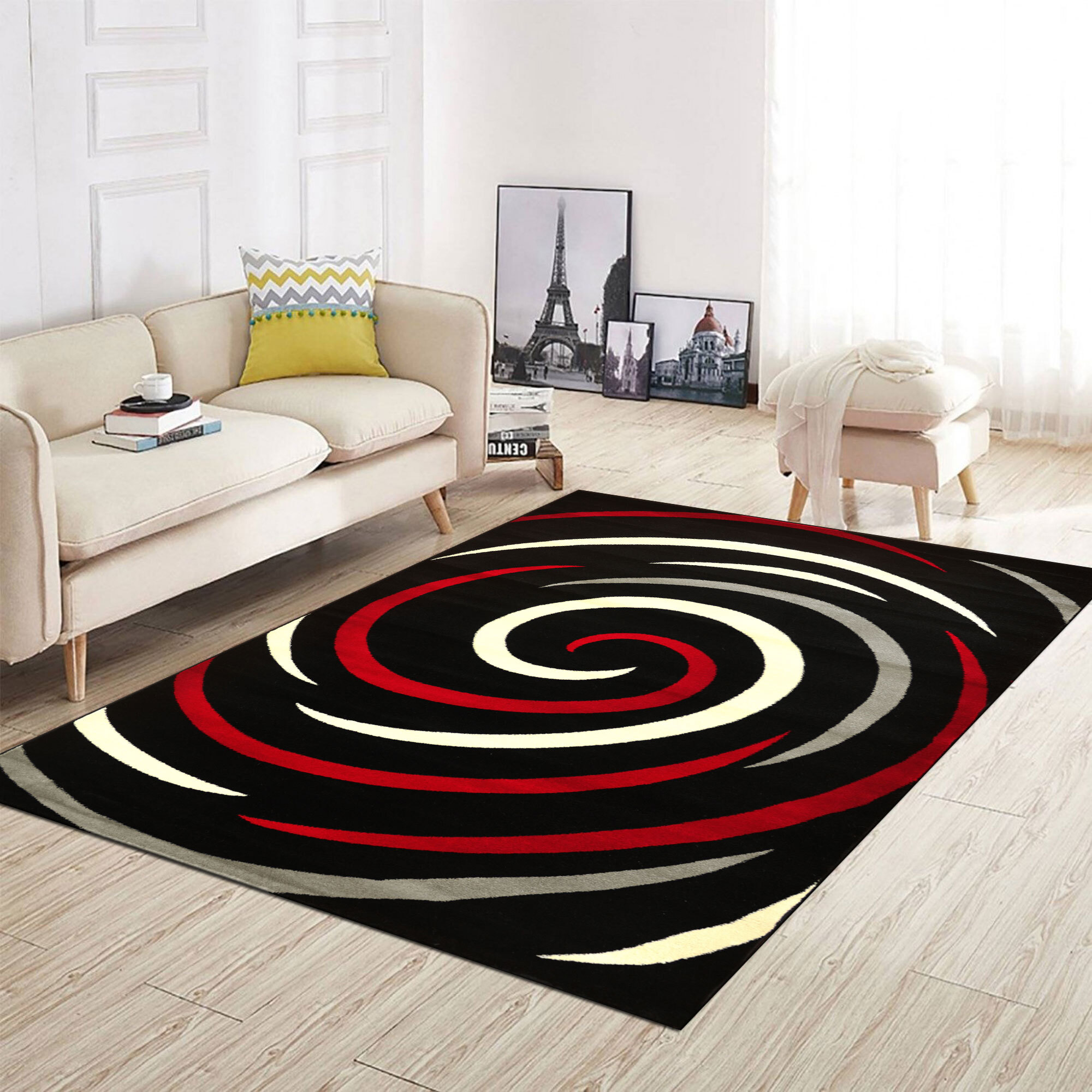 Large View Sky Modern Circle Pattern Rug