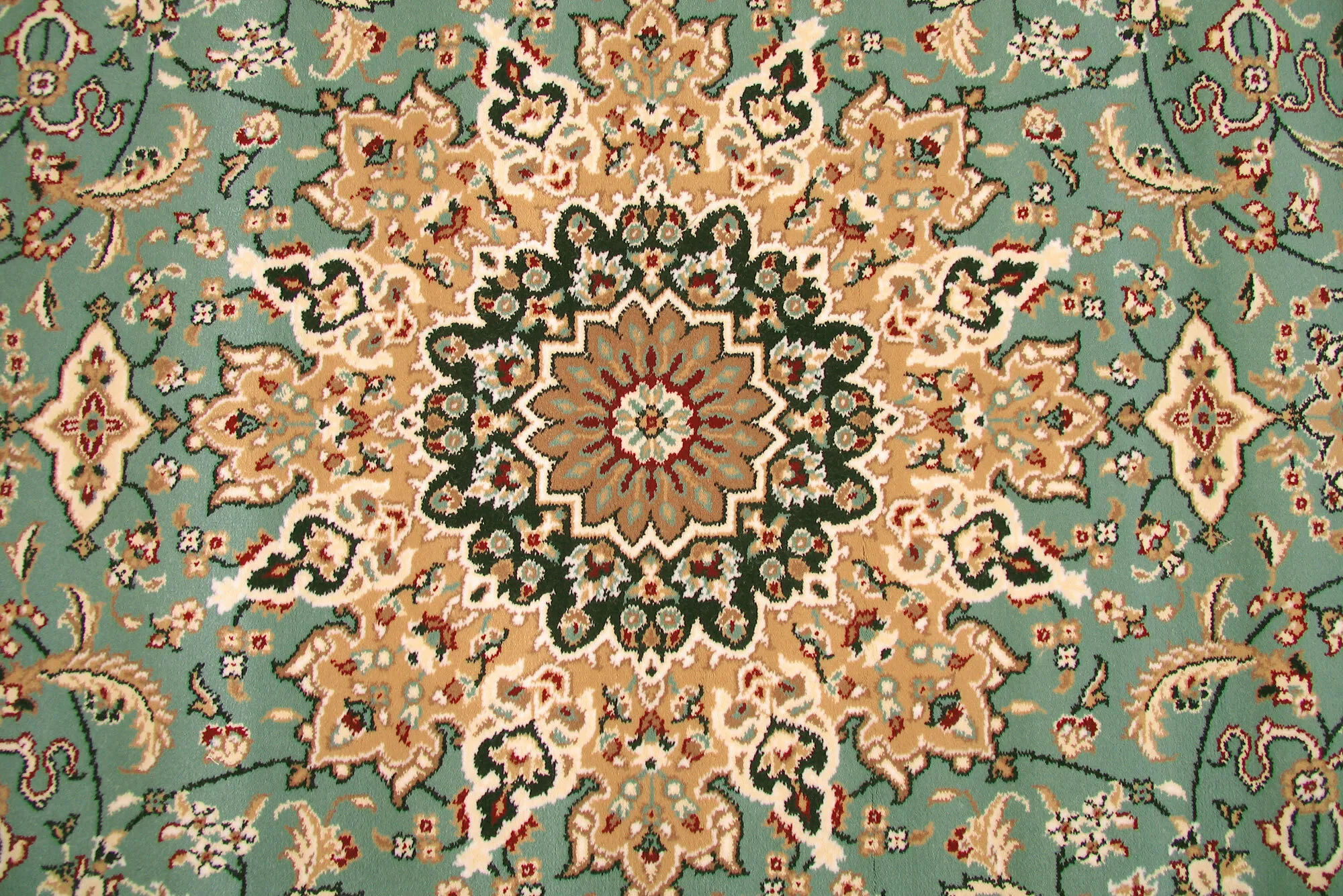Tapis Blue Traditional Fringed Rug