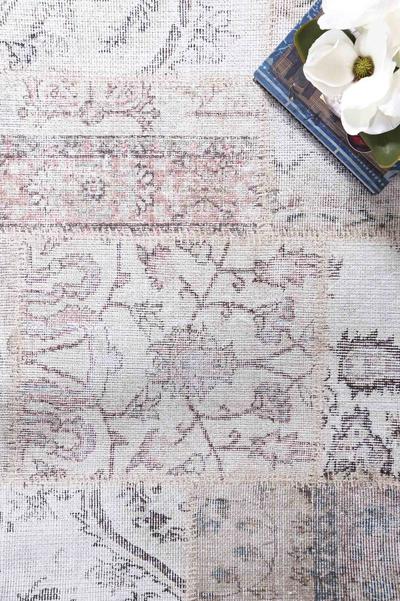 Large View Victoria Washable Patchwork Rug