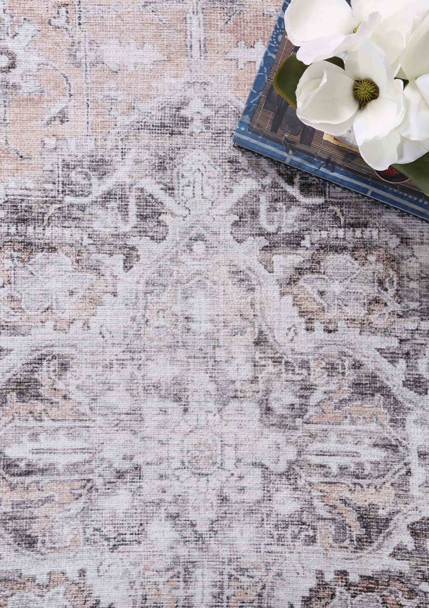 Large View Victoria Pink Vintage Cotton Rug