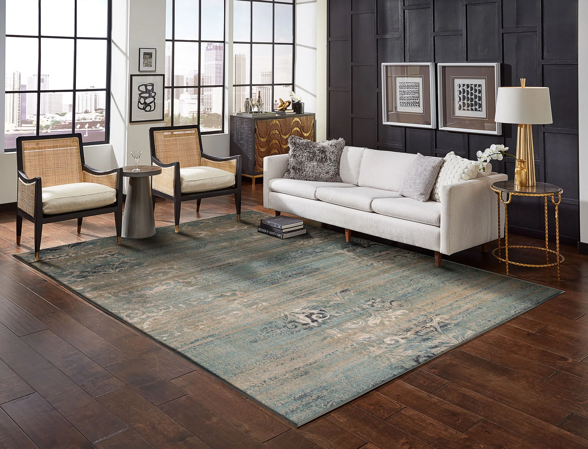 Wazir Transitional Floral Rug