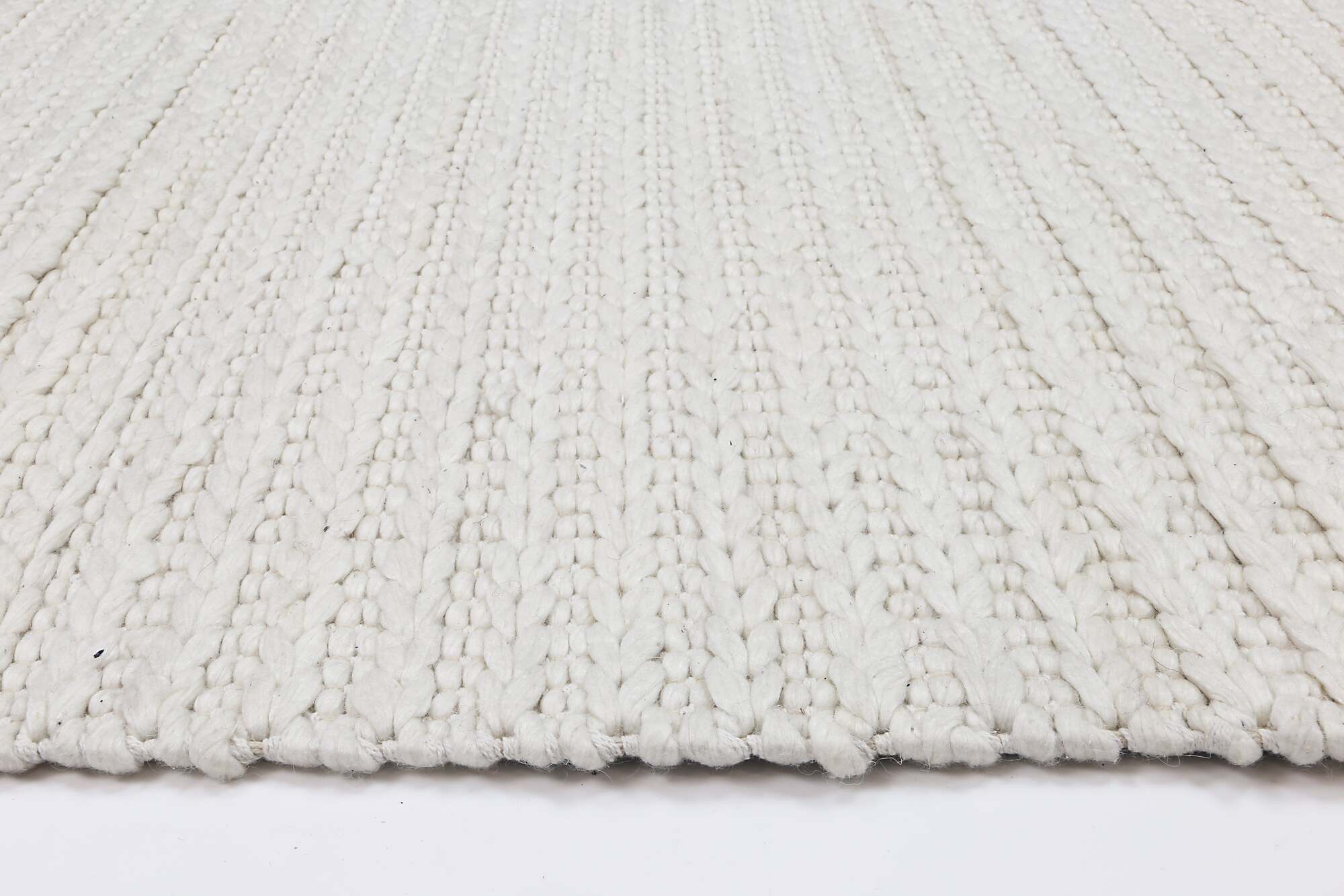Large View Zuri White Hand Loomed Rug