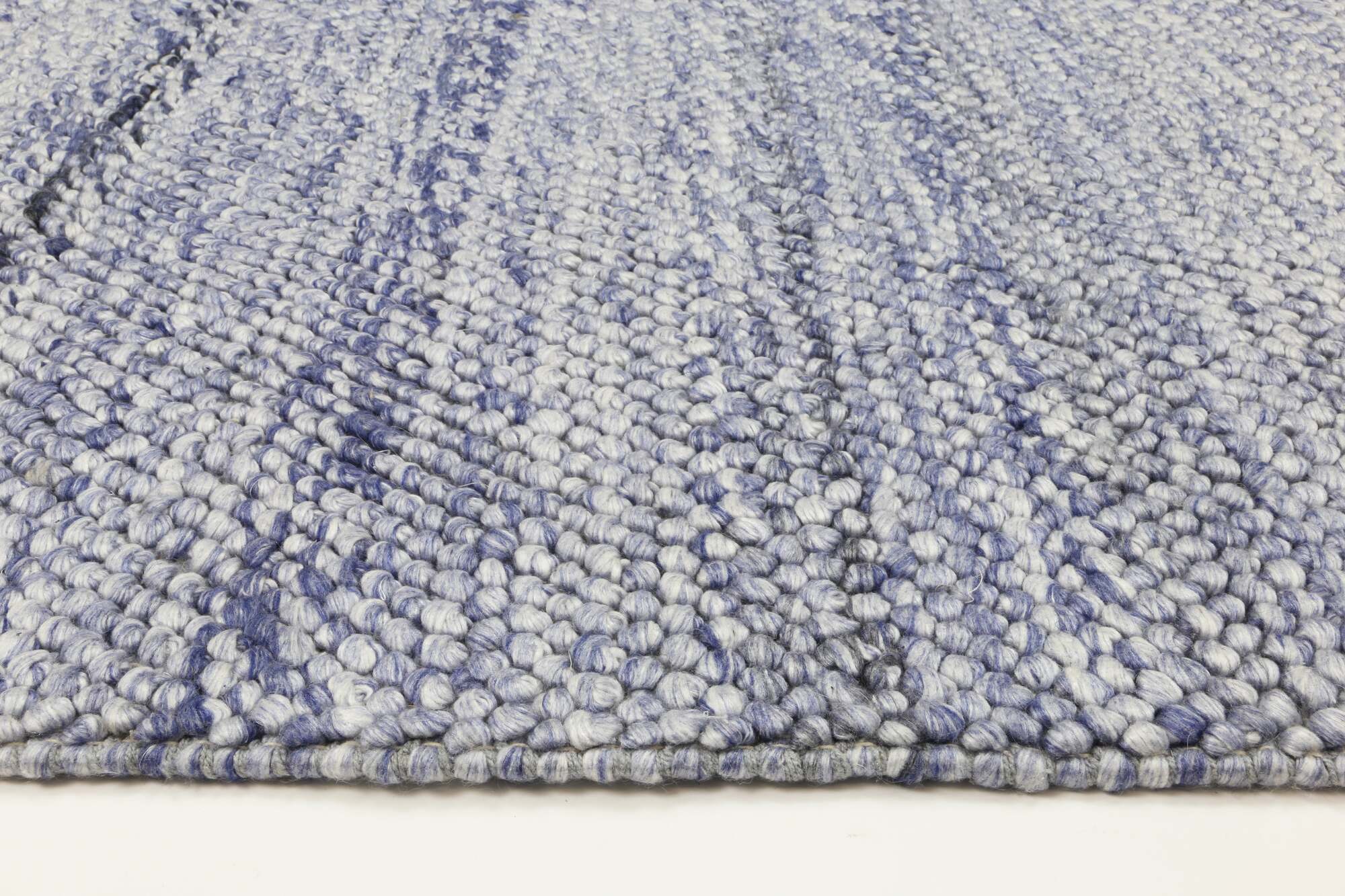 Large View Zuri Blue Hand Loomed Rug