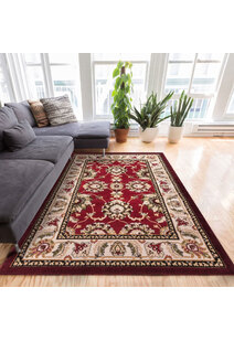 Atlanta Red Traditional Floral Rug