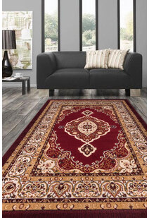 Atlanta Red Classic Medallion Rug