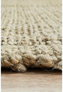 Agra Tan Hand Loomed Jute Rug