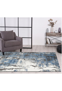 Aloha Blue Marble Pattern Rug