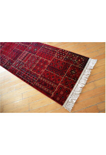 Red Tribal Afghan Patchwork Rug