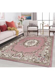 Abbie Pink Aubusson Floral Rugs