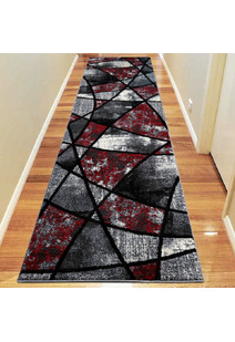 Aria Red Modern Abstract Rug