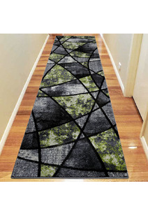 Aria Green Modern Abstract Rug