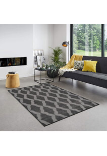 Brigitte Moroccan Black Trellis Rug