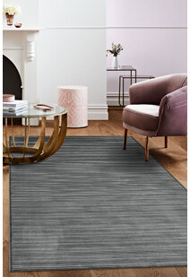 Brigitte Modern Grey Striped Rug