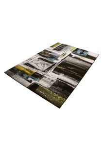 Ellen Black Modern Abstract Rug