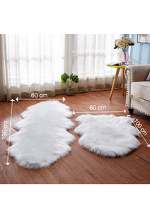 Faux Sheepskin Fluffy White Rug