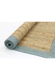 Harrold Blue Border Jute Rug