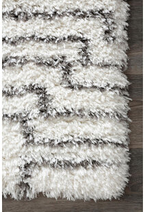 Havana Ivory Moroccan Shaggy Rug