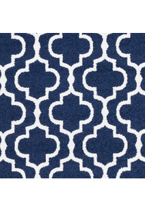 Jack Navy Trellis Pattern Rug