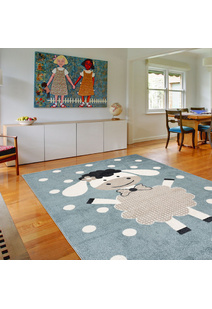 Kade Blue Sheep Kids Rug