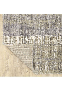 Kupa Beige Striped Shaggy Rug