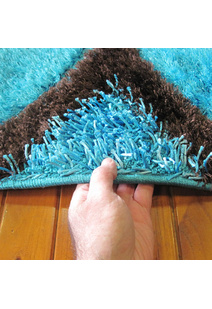 Logan Modern Teal Shaggy Rug
