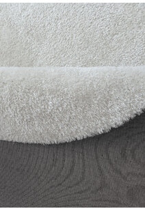 Luxe Plain Ivory Shaggy Rug