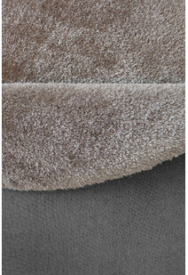 Luxe Plain Brown Shaggy Rug