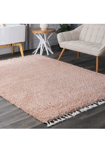 Lucy Pink Moroccan Tassel Rug