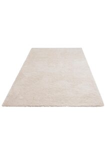 Levis Plain Ivory Thick Shaggy Rug