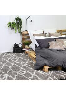 Maya Grey Moroccan Tribal Rug