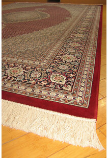 Mona Red Oriental Fringed Rug