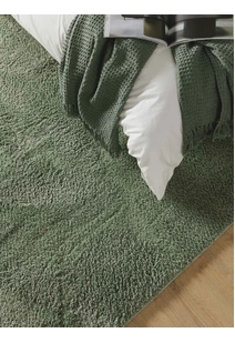 Mojito Plain Green Shaggy Rug