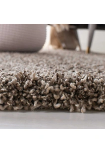 Natura Plain Brown Shaggy Rug