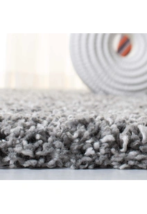 Natura Plain Grey Shaggy Rug
